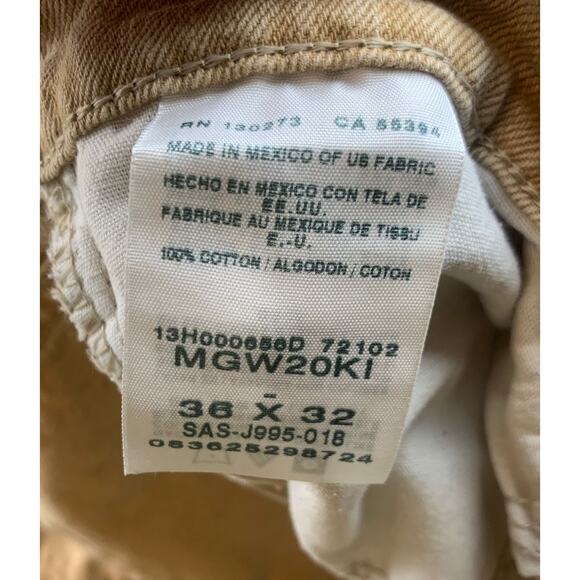 Wrangler Jeans 2000's Era Men's 36x32 Tan Denim Jeans Work Casual - Picture 4 of 16